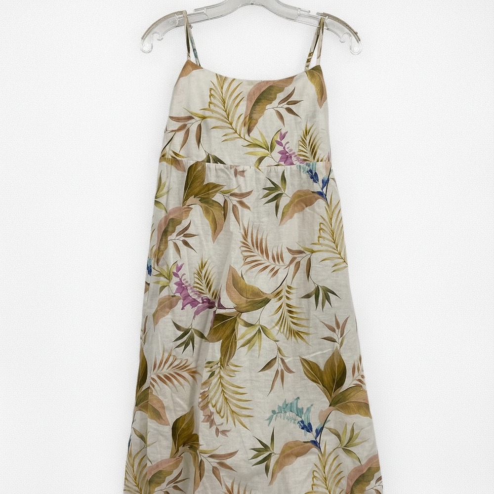 Velvet Heart Leaf Print White Midi Dress | Women’s XS Regular